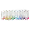 24 Pack 2 oz Colorful Shot Glasses Bulk Set for Tequila, Whiskey, Vodka, Liqueurs, 8 Rainbow Colors