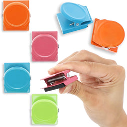 Refrigerator Magnets, Metal Chip Clips in 4 Colors (24 Set)
