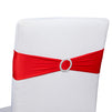 100 Pack Red Chair Sashes with Silver Buckles for Wedding Reception, Baby Shower, Birthday Party, Fits 13.5- to 16.5-Inch Chair Backs