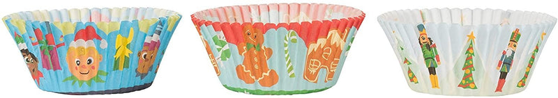 300 Pack Christmas Cupcake Liners, Standard Size Baking Cups for Holidays (3 Inches)