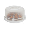 2-In-1 Round Cake Carrier with Lid for 6-8 Inch Pies, 13 Cupcakes (11 x 5.75 In)