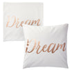 Set of 4 Rose Gold Throw Pillow Covers, Live Laugh Love Dream Decorative Cases for Home Decor, Living Room (20x20 In)