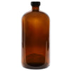 Boston Round Bottles with Caps, Kombucha and Drink Growler (32-oz, Amber, 4-Pack)