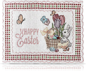 Woven Placemats for Dining Table, Easter Placemats Set (4 Pack)