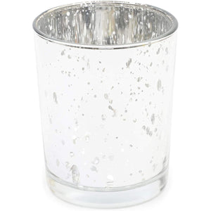 Juvale Mercury Glass Votive Candle Holders (2.2 x 2.6 Inches, Silver, 24 Pack)