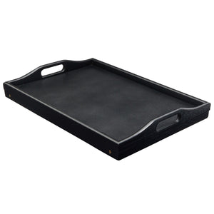 Black Wooden Bed Tray with Folding Legs for Breakfast in Bed (17.2 x 12 x 8 Inches)