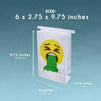 Emoji Barf Bags for Motion Sickness, Vomit, Puke, Throw Up (6 x 9.7 x 2.6 In, 50 Pack)