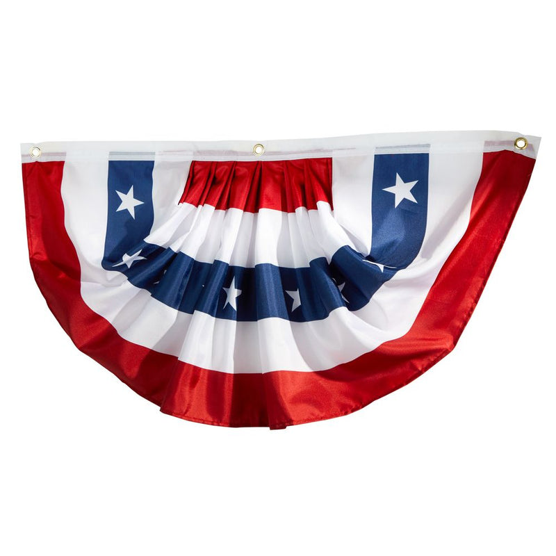 Patriotic American Flag Bunting Banner for 4th of July (36.5 x 18.5 In, 6 Pack)