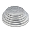 Set of 6 Silver Cake Drums, 8, 10 and 12 Inch Round Boards for Baking (2 of Each Size)