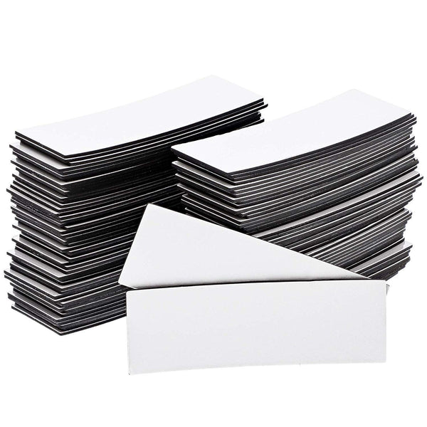 Juvale 100-Pack Bulk Magnetic Dry Erase Write On Shelf Label Strips, 3 x 1 Inches