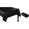 Black Plastic Tablecloth for Graduation, Birthday Party (54 x 108 In, 3 Pack)