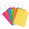 Neon Gift Bags with Handles for Birthday Party (6 Colors, 6.25 x 8.5 In, 24 Pack)