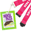 Student Classroom Hall Passes with Lanyards for Teachers, 6 Destinations (12 Pack)