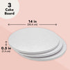 3 Pack 14 Inch Round Cake Drum Board Set, Round Boards for Baking Supplies, Desserts (0.5 Inches Thick)