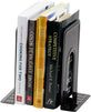Juvale Bookends for Shelves – 8-Piece Heavy Duty Book Ends for Heavy Books, Nonskid Metal Bookend Supports, Book Stoppers, Book Shelf Holder - L7.3 x H9 x W5.8 Inches, Black