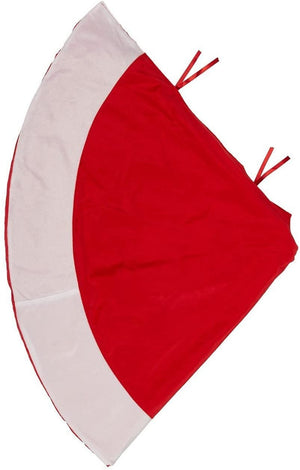 Juvale Christmas Tree Skirt, Red and White Velvet Tree Skirt, Holiday Xmas Decor (60 in)