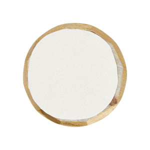 4 Pack White Onyx Geode Coasters with Gold Painted Edges, Housewarming Gifts for New Home (3.75-4 in)