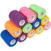 Self Adhesive Bandage Wrap, Cohesive Tape in 6 Colors (3 In x 6 Yards, 12 Pack)