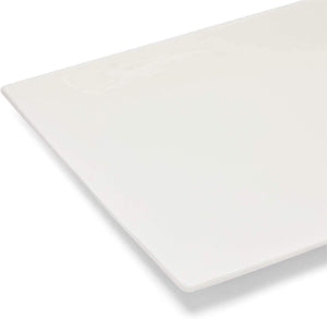 Porcelain Serving Platters, White Rectangular Trays (14 x 8 In, 4 Pack)