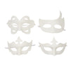 Paper Mache Masks for Mardi Gras Masquerade, 10 Blank Designs for Decorating (16 Pack)