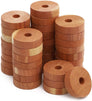 36-Pack Cedar Rings for Closets and Hangers - Natural Cedar Wood Blocks and Freshener for Drawers (1.5 in)