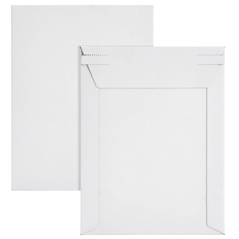 500-Pack Rigid Mailers That Stay Flat 6x8 with Self Adhesive Seal, Bulk White Cardboard Envelopes Sleeves for Shipping Photo, Documents, Art Prints, Business, Office Supplies