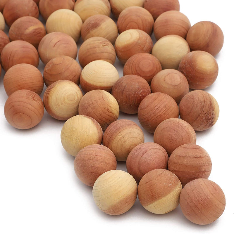 120 Pack Cedar Balls for Clothes Storage, Natural Aromatic Wood for Closets and Drawers (0.75 Inch)