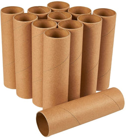 Brown Cardboard Tubes for Crafts, DIY Craft Paper Roll (1.6 x 5.9 in, 12 Pk)