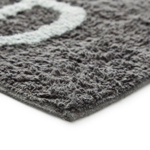 Plush Bath Mat, Personalized Get Naked Bathroom Rug (Grey, 32 x 20 In)