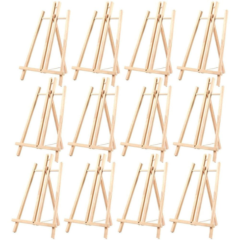 Wood Easel Stand for Painting and Crafts Supplies (9 x 13.5 x 10 In, 12 Pack)