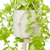 2 Pack Artificial Eucalyptus, Fake Hanging Plants with Macrame Hanger and White Ceramic Pot for Home Decor (31 In)