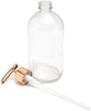 Juvale Clear Glass Soap Dispenser with Rose Gold Pump (16 oz, 2 Pack)