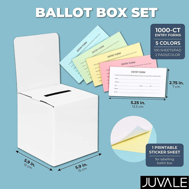 Ballot Box with 1000 Entry Sheets