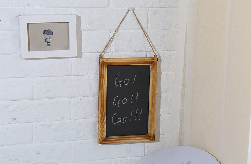 Hanging Chalkboard Signs with White Chalk Sticks (7 x 10 In, 3 Pack)