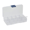 10 Grid Clear Jewelry Box, Adjustable Plastic Bead Storage Organizer (12 Pack)