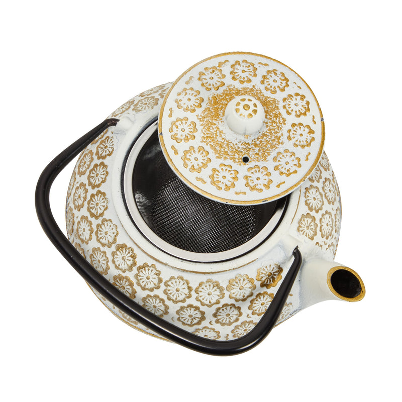 Juvale Cast Iron Tea Pot With Stainless Steel Loose Leaf Infuser