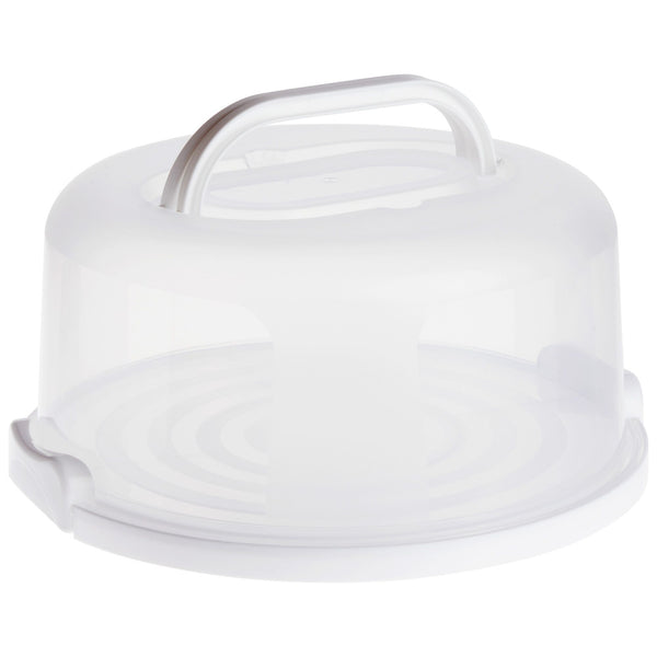 Round Cake Carrier with Lid and Handle, Dessert Container for Pie, Cupcakes (12 x 5.9 In)