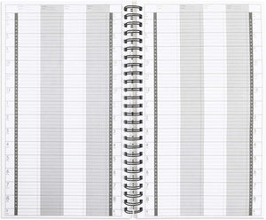 Juvale Salon Appointment Book, Undated Hourly Planner (Marble & Foil, 13.5x8.55)