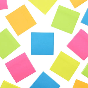 Neon Colored Note Pads (15 Pack, 100 Sheets)